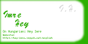 imre hey business card